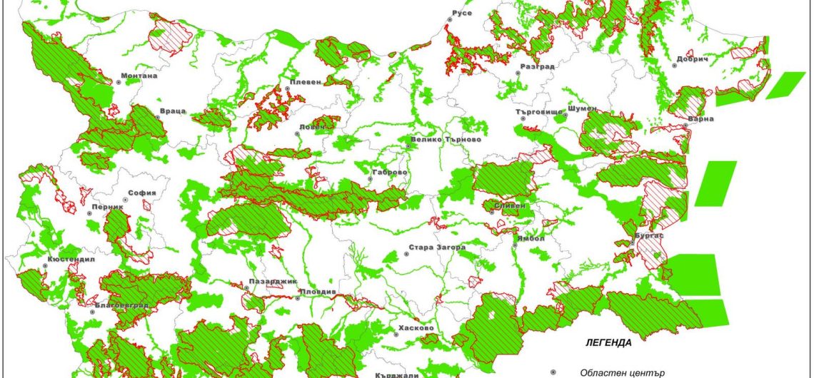 Натура 2000 в България (карта)